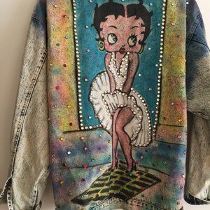 Vintage Airbrushed Jean Jacket